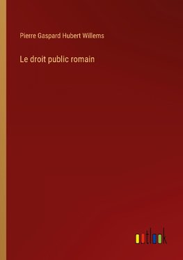 Le droit public romain