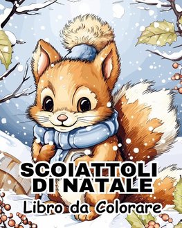 Scoiattoli di Natale Libro da Colorare