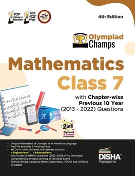 Olympiad Champs Mathematics Class 7 with Chapter-wise Previous 10 Year (2013 - 2022) Questions 4th Edition | Complete Prep Guide with Theory, PYQs, Past & Practice Exercise |