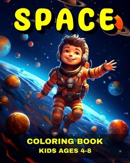 Space Coloring Book for Kids Ages 4-8