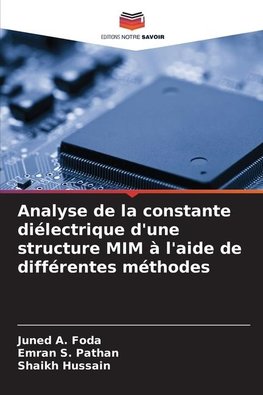 Analyse de la constante diélectrique d'une structure MIM à l'aide de différentes méthodes