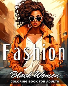 Black Women Fashion Coloring Book for Adults