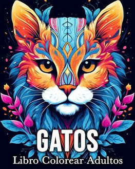 Gatos Libro Colorear Adultos