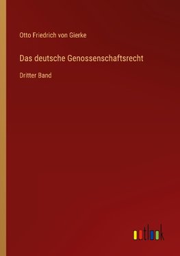 Das deutsche Genossenschaftsrecht