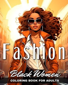 Black Women Fashion Coloring Book for Adults