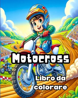 Libro da colorare Motocross