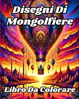 Libro da Colorare con Disegni di Mongolfiere