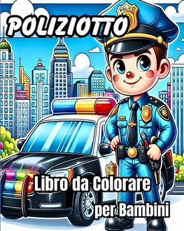 Libro da Colorare per Bambini del Poliziotto