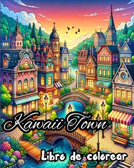 Libro de colorear "Kawaii Town