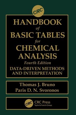 CRC Handbook of Basic Tables for Chemical Analysis