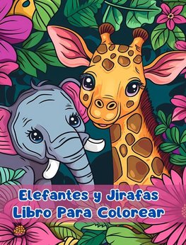 Libro Para Colorear de Elefantes y Jirafas