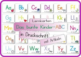 Das bunte Kinder-ABC in Druckschrift mit Artikeln