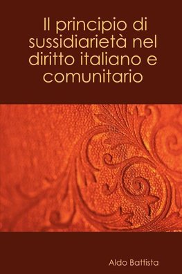 Il Principio Di Sussidiariet Nel Diritto Italiano E Comunitario