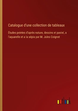 Catalogue d'une collection de tableaux