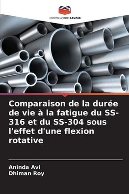 Comparaison de la durée de vie à la fatigue du SS-316 et du SS-304 sous l'effet d'une flexion rotative