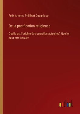 De la pacification religieuse