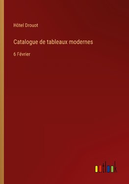 Catalogue de tableaux modernes