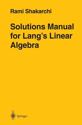 Solutions Manual for Lang's Linear Algebra