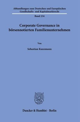 Corporate Governance in börsennotierten Familienunternehmen.