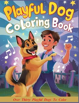 Playful Dog Coloring Book