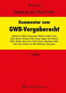 Kommentar zum GWB-Vergaberecht