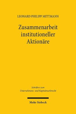 Zusammenarbeit institutioneller Aktionäre