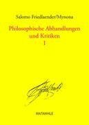 Philosophische Abhandlungen und Kritiken 1