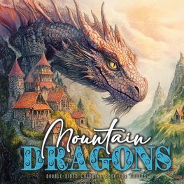 Mountain Dragons Coloring Book for Adults Double-Sided