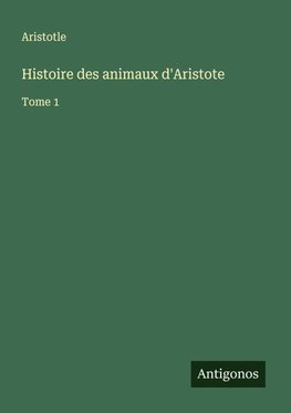 Histoire des animaux d'Aristote