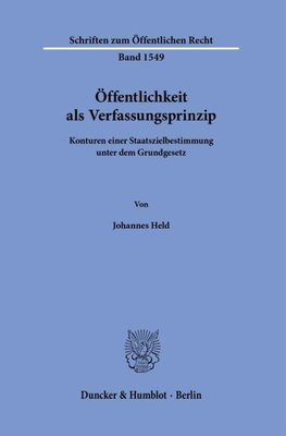 Öffentlichkeit als Verfassungsprinzip