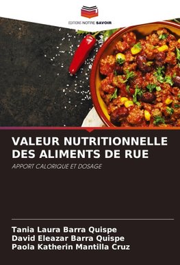 VALEUR NUTRITIONNELLE DES ALIMENTS DE RUE