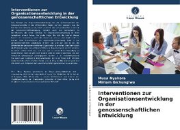 Interventionen zur Organisationsentwicklung in der genossenschaftlichen Entwicklung