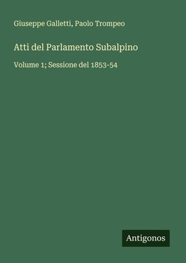 Atti del Parlamento Subalpino