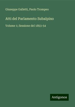 Atti del Parlamento Subalpino