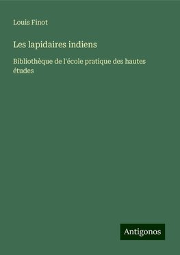 Les lapidaires indiens