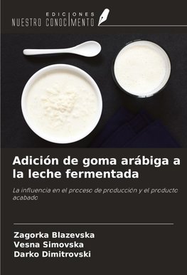 Adición de goma arábiga a la leche fermentada