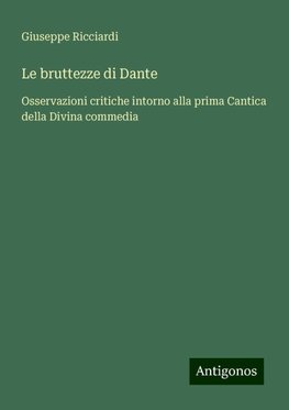 Le bruttezze di Dante