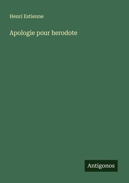 Apologie pour herodote