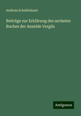 Beiträge zur Erklärung des sechsten Buches der Aeneide Vergils