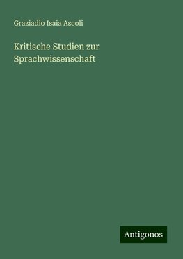 Kritische Studien zur Sprachwissenschaft