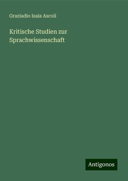 Kritische Studien zur Sprachwissenschaft