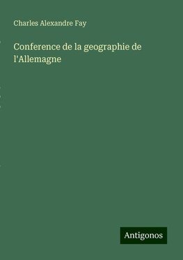 Conference de la geographie de l'Allemagne