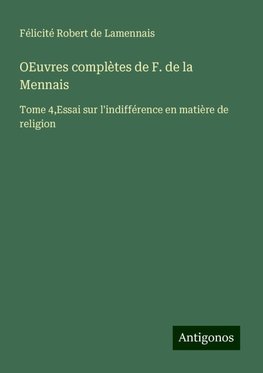 OEuvres complètes de F. de la Mennais