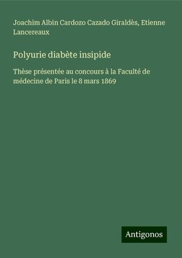 Polyurie diabète insipide