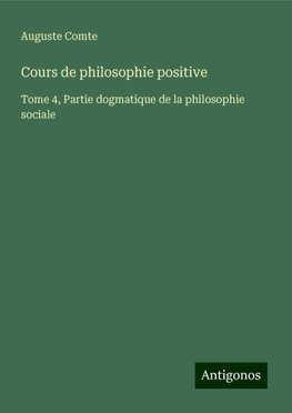 Cours de philosophie positive