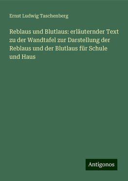 Reblaus und Blutlaus: erläuternder Text zu der Wandtafel zur Darstellung der Reblaus und der Blutlaus für Schule und Haus