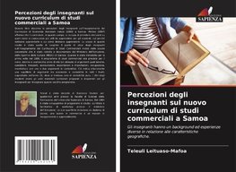 Percezioni degli insegnanti sul nuovo curriculum di studi commerciali a Samoa