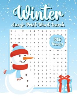 Winter Word Search, 1000 Words, Word Find Puzzle Book