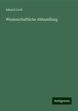 Wissenschaftliche Abhandlung