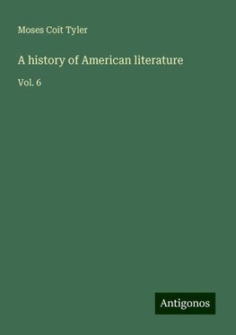 A history of American literature